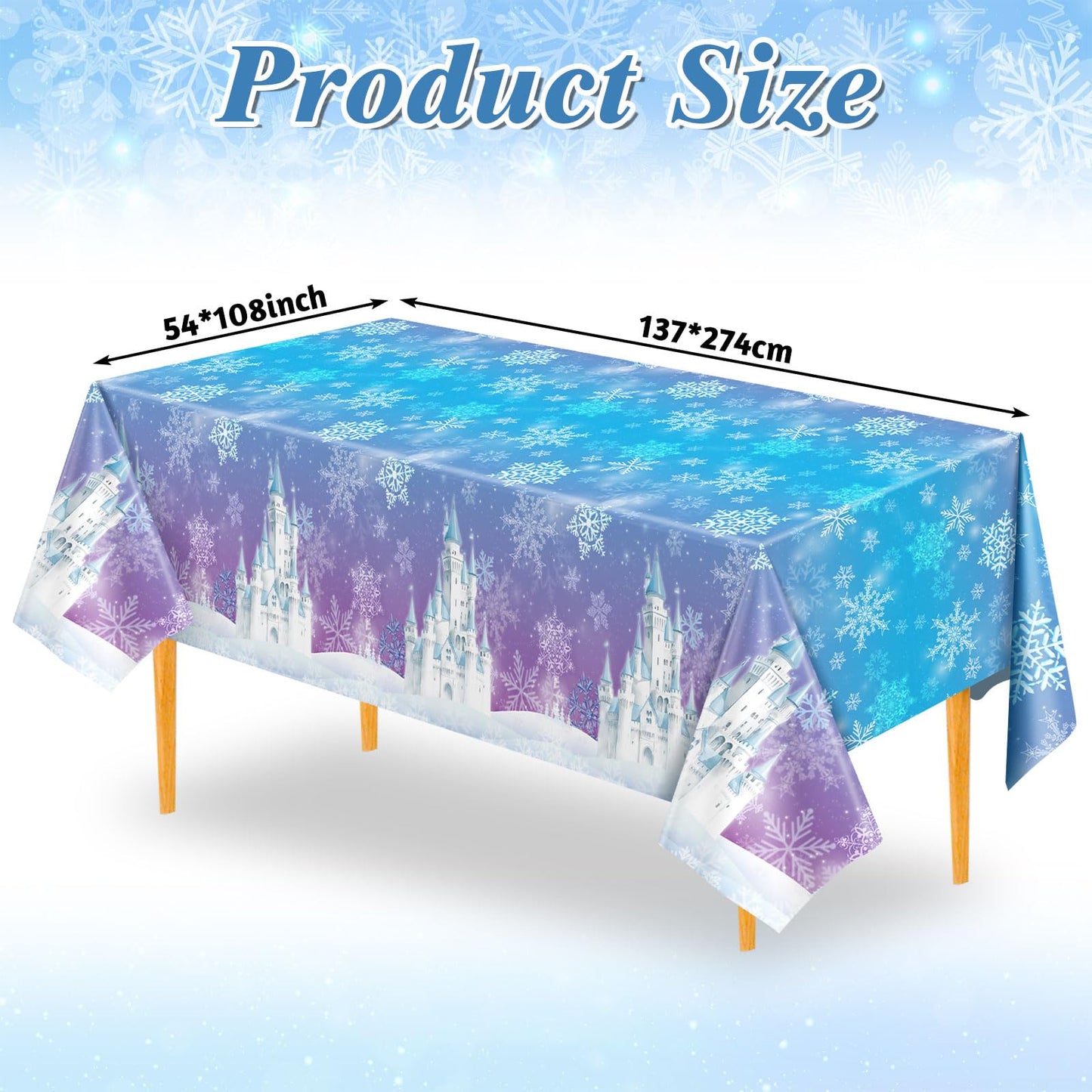 4 Pack Wood Grain Plastic Tablecloth, 54 x 108in Disposable Rectangle Waterproof Table Cover