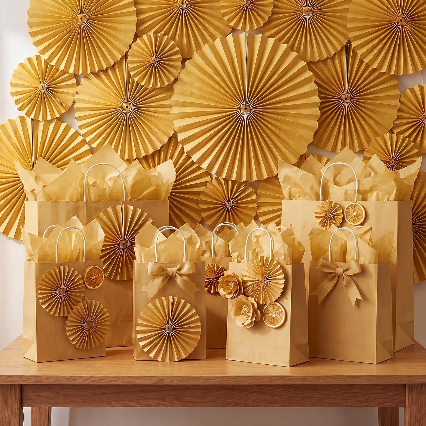 200 Sheets Gold Tissue Paper for Gift Bags, 20x14 Inches, Gift Tissue Paper Bulk for Crafts Christmas Weddings Birthday Party Decorations