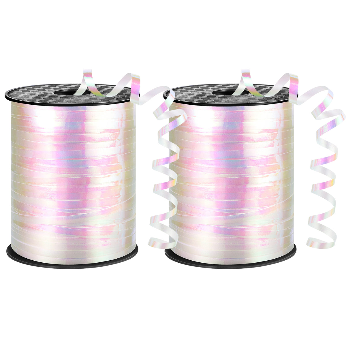 jaikg 1200 Yards Iridescent White Curling Ribbon 1/5 Inch for Wedding Decor Gift Wrapping